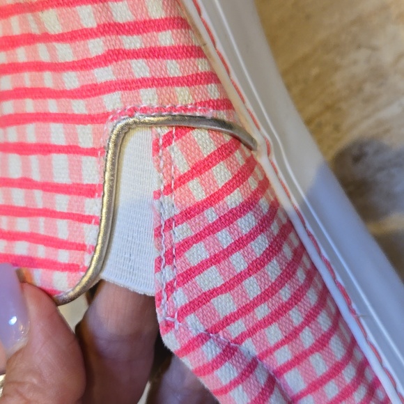 Lilly Pulitzer Pink/White Checked Slip-On Sneakers - Picture 13 of 13